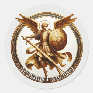 Pegatina Redonda Archangel Michael