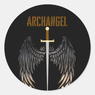 PEGATINA REDONDA ARCHANGEL SWORD