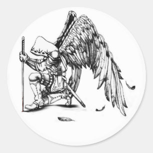 Pegatina Redonda ArchAngel Warrior