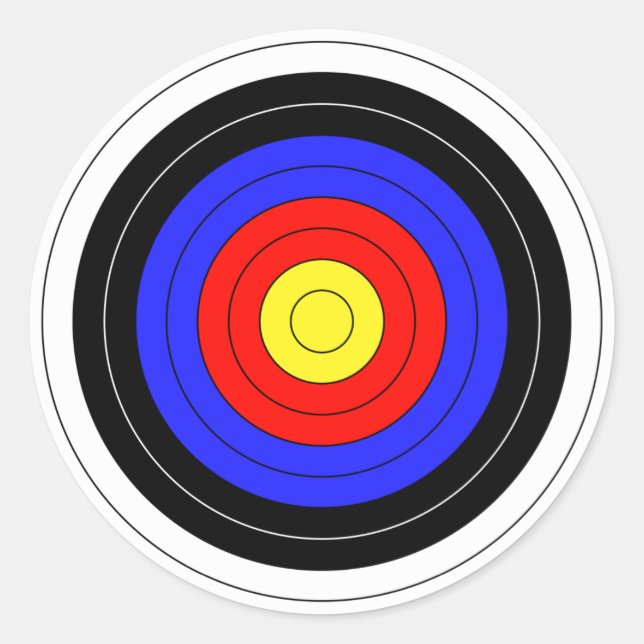 Pegatina Redonda archery (Anverso)