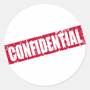 Pegatina Redonda Archivo confidencial
