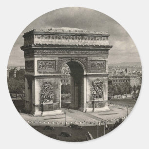 Pegatina Redonda Arco de Triunfo de París 1943