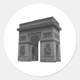 Pegatina Redonda Arco de Triunfo: Modelo 3D: