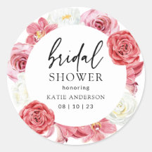 Arco floral rosa Ducha de novias de verano