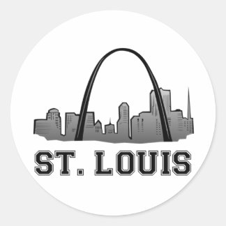 Pegatina Redonda Arco Gateway en St. Louis