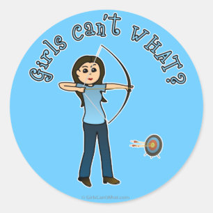 Pegatina Redonda Arco ligero en azul