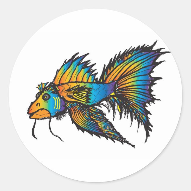 Pegatina Redonda Arcoiris (Anverso)
