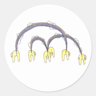 Pegatina Redonda Arcoiris