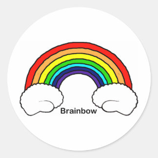 Pegatina Redonda Arcoíris