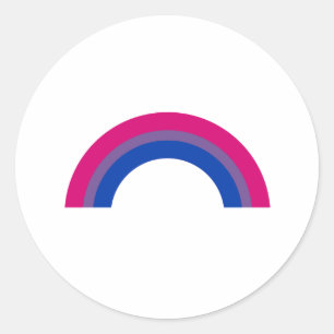 Pegatina Redonda Arcoíris Bisexual