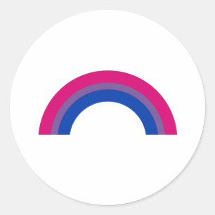 Pegatina Redonda Arcoíris Bisexual