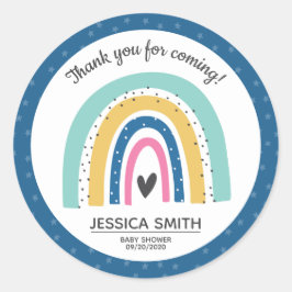 Pegatina Redonda Arcoiris de esperanza moderna y simple