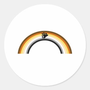 Pegatina Redonda Arcoiris de oso