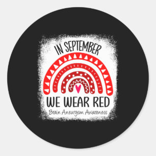 Pegatina Redonda Arcoiris En Septiembre Usamos Aneuralismo De Cereb