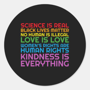 Pegatina Redonda Arcoiris negro vive ciencia Glbtq Anti Ice Hoodie