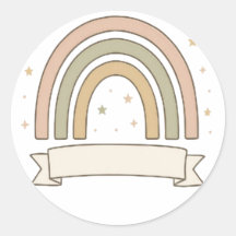 Arcoíris Pastel con Estrellas y Estandarte Persona