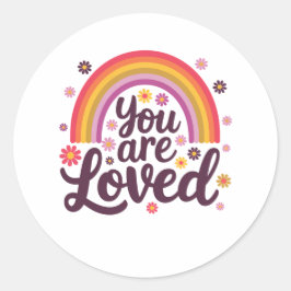 Pegatina Redonda Arcoiris que amaste