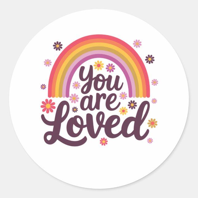 Pegatina Redonda Arcoiris que amaste (Anverso)