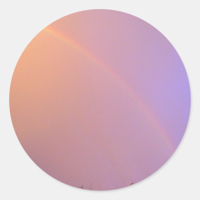 Pegatina Redonda Arcoiris veraniego (Anverso)
