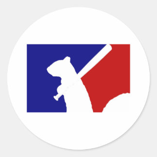 Pegatina Redonda Ardilla enojada