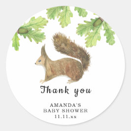 Pegatina Redonda ardilla - gracias