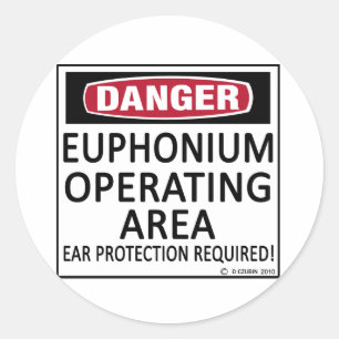 Pegatina Redonda Área de operación Euphonium