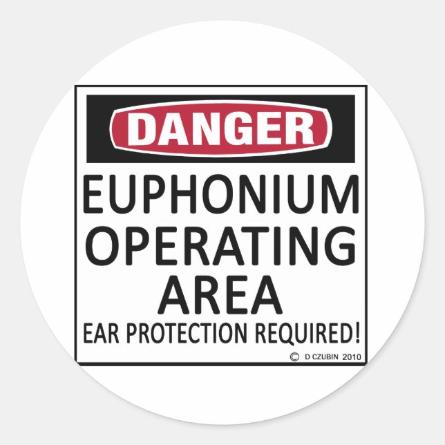 Pegatina Redonda Área de operación Euphonium (Anverso)