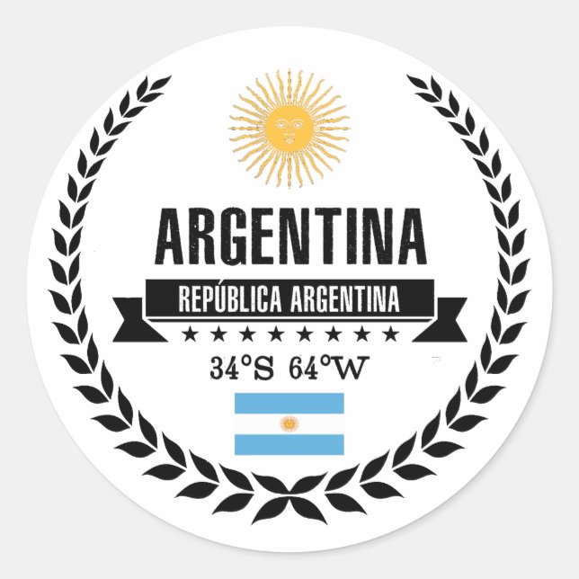 Pegatina Redonda Argentina (Anverso)