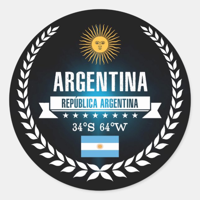 Pegatina Redonda Argentina (Anverso)