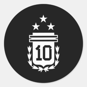 Pegatina Redonda Argentina 3 estrellas bandera argentina 3 estrella