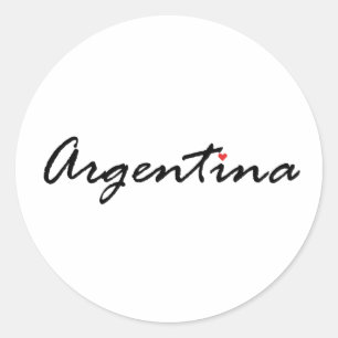 Pegatina Redonda Argentina, amo Argentina