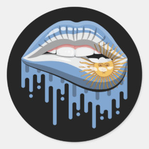 Pegatina Redonda Argentina: Bandera de la raíz del orgullo