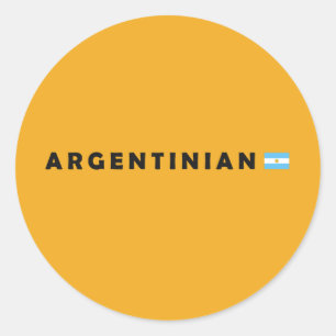 Pegatina Redonda Argentina, soy argentino