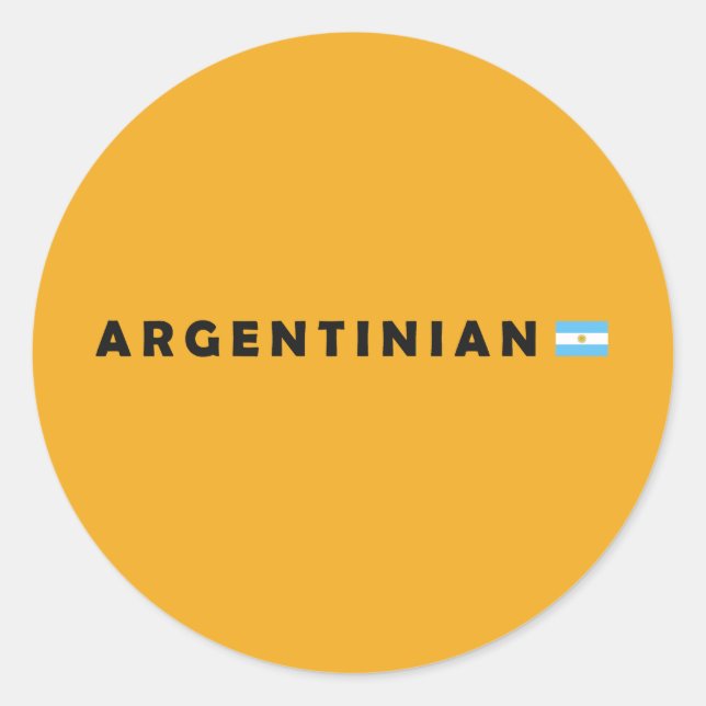 Pegatina Redonda Argentina, soy argentino (Anverso)