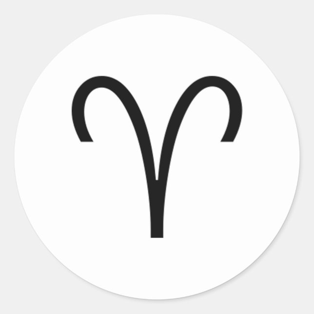 Pegatina Redonda Aries (Anverso)