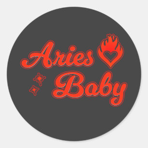 Pegatina Redonda Aries baby sticker