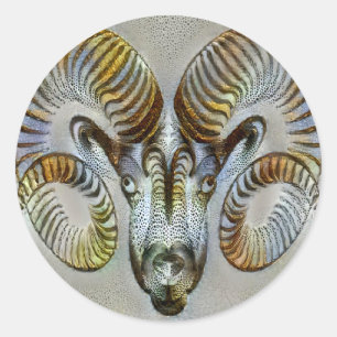 Pegatina Redonda Aries Venice