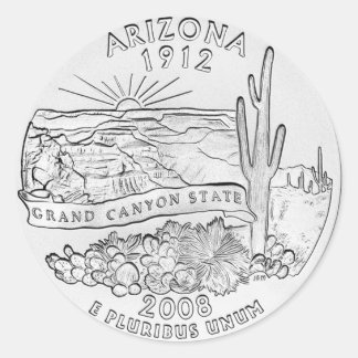 Pegatina Redonda Arizona