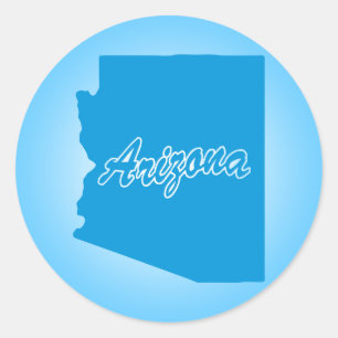 Pegatina Redonda Arizona Estatal