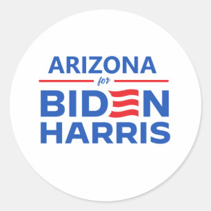 Pegatina Redonda Arizona para Biden Harris