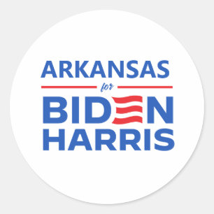 Pegatina Redonda Arkansas para Biden Harris