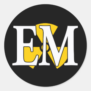 Pegatina Redonda Arma nuclear de la marina de guerra del EM