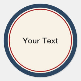 Pegatina Redonda Armada Náutica y Frontera Roja