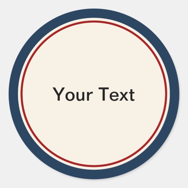 Pegatina Redonda Armada Náutica y Frontera Roja (Anverso)