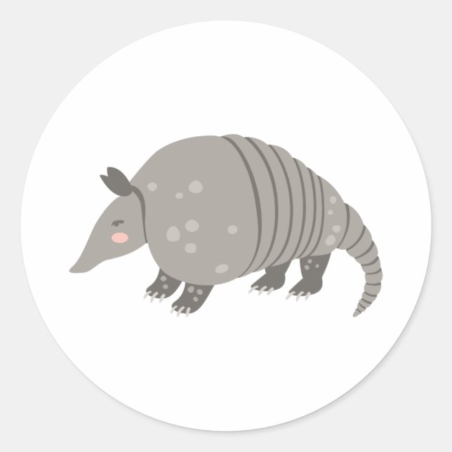Pegatina Redonda Armadillo (Anverso)