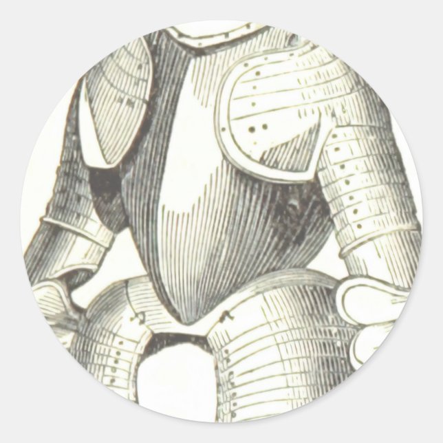 Pegatina Redonda armadura (Anverso)