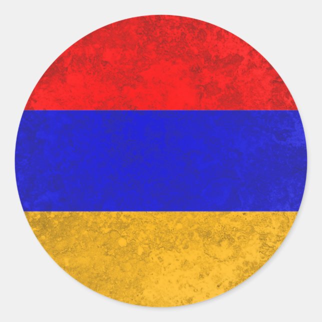 Pegatina Redonda Armenia (Anverso)