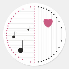 Pegatina Redonda Armonía del amor