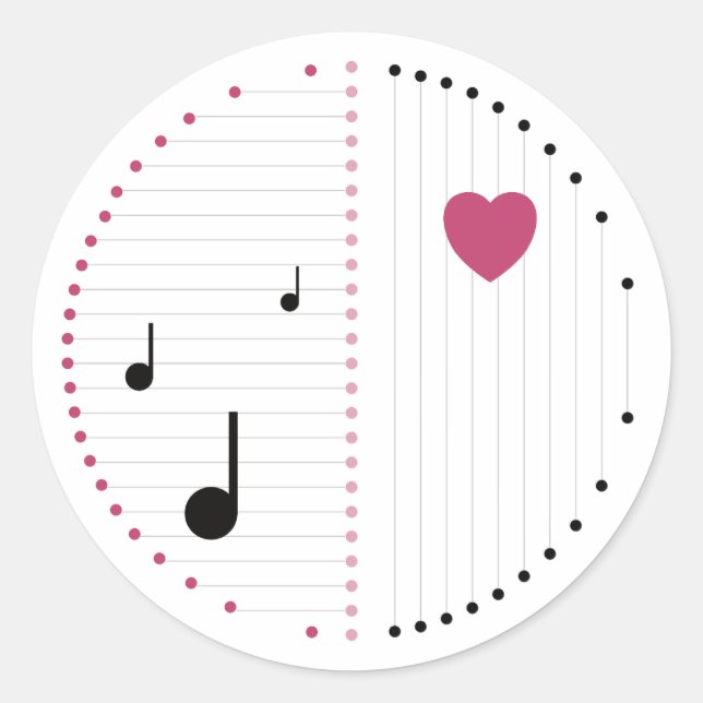 Pegatina Redonda Armonía del amor (Anverso)