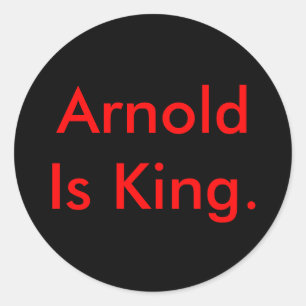 Pegatina Redonda Arnold es rey